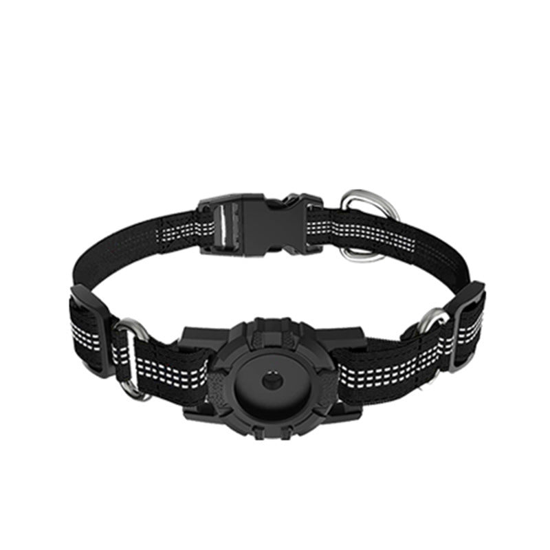 HKM-8085181 Adjustable Anti-Lost Pet Dog Collar - Nylon in Black, Red, Silver - Multiple Sizes Available