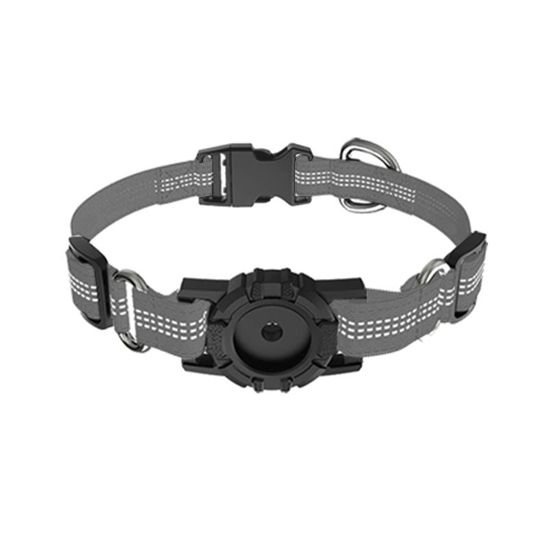 HKM-8085181 Adjustable Anti-Lost Pet Dog Collar - Nylon in Black, Red, Silver - Multiple Sizes Available
