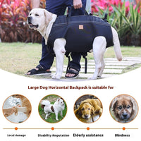 HKM-8085437 Soft Oxford Cloth Pet Backpack for Medium and Large Dogs - Black, Sizes XL-3XL