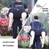 HKM-8085437 Soft Oxford Cloth Pet Backpack for Medium and Large Dogs - Black, Sizes XL-3XL