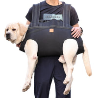 HKM-8085437 Soft Oxford Cloth Pet Backpack for Medium and Large Dogs - Black, Sizes XL-3XL