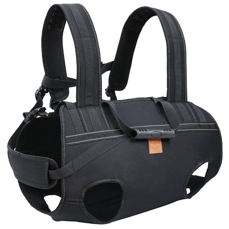 HKM-8085437 Soft Oxford Cloth Pet Backpack for Medium and Large Dogs - Black, Sizes XL-3XL