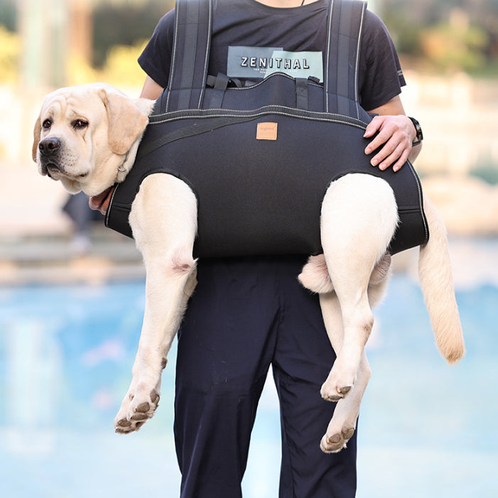 HKM-8085437 Soft Oxford Cloth Pet Backpack for Medium and Large Dogs - Black, Sizes XL-3XL