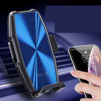 HKM-808659 Car Wireless Charger and Phone Holder for S9 - Fast 1500mA Charging with Indication Function, CE Certified