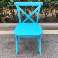 HKM-808659 Children's Portable Plastic Cross Back Dining Chair - Ideal for Parties and Events
