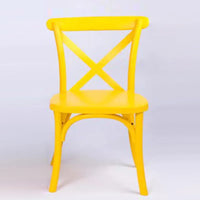 HKM-808659 Children's Portable Plastic Cross Back Dining Chair - Ideal for Parties and Events