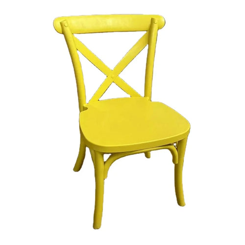 HKM-808659 Children's Portable Plastic Cross Back Dining Chair - Ideal for Parties and Events
