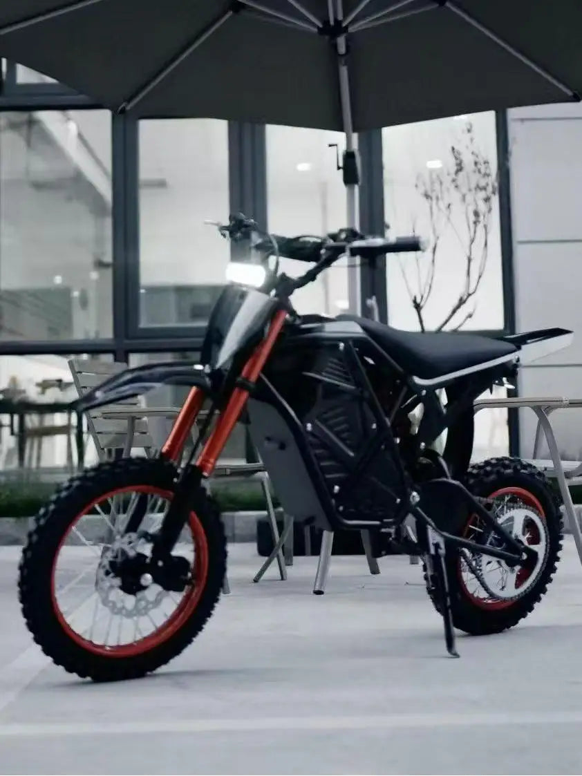 HKM-808723 Long Range 3000W Electric Mountain Fat Tire Bike with Front & Rear Suspension, 14-Inch Wheels, Eco-Friendly Design