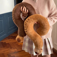 HKM-808787 Creative Plush Capybara Pillow - Light and Dark Brown Animal Cushion, 50cm