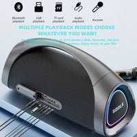 HKM-808787 Portable 320W Waterproof Surround Stereo Speaker with Hi-Fi Sound and Wireless Subwoofer