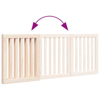 HKM-8088253 Foldable 3-Panel Dog Gate in Poplar Wood - 150 cm Long Activity Barrier