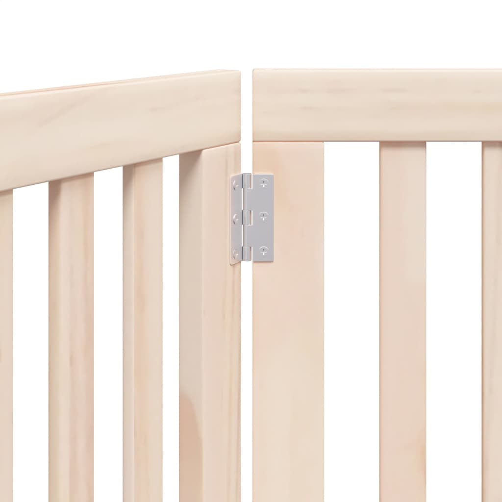 HKM-8088253 Foldable 3-Panel Dog Gate in Poplar Wood - 150 cm Long Activity Barrier