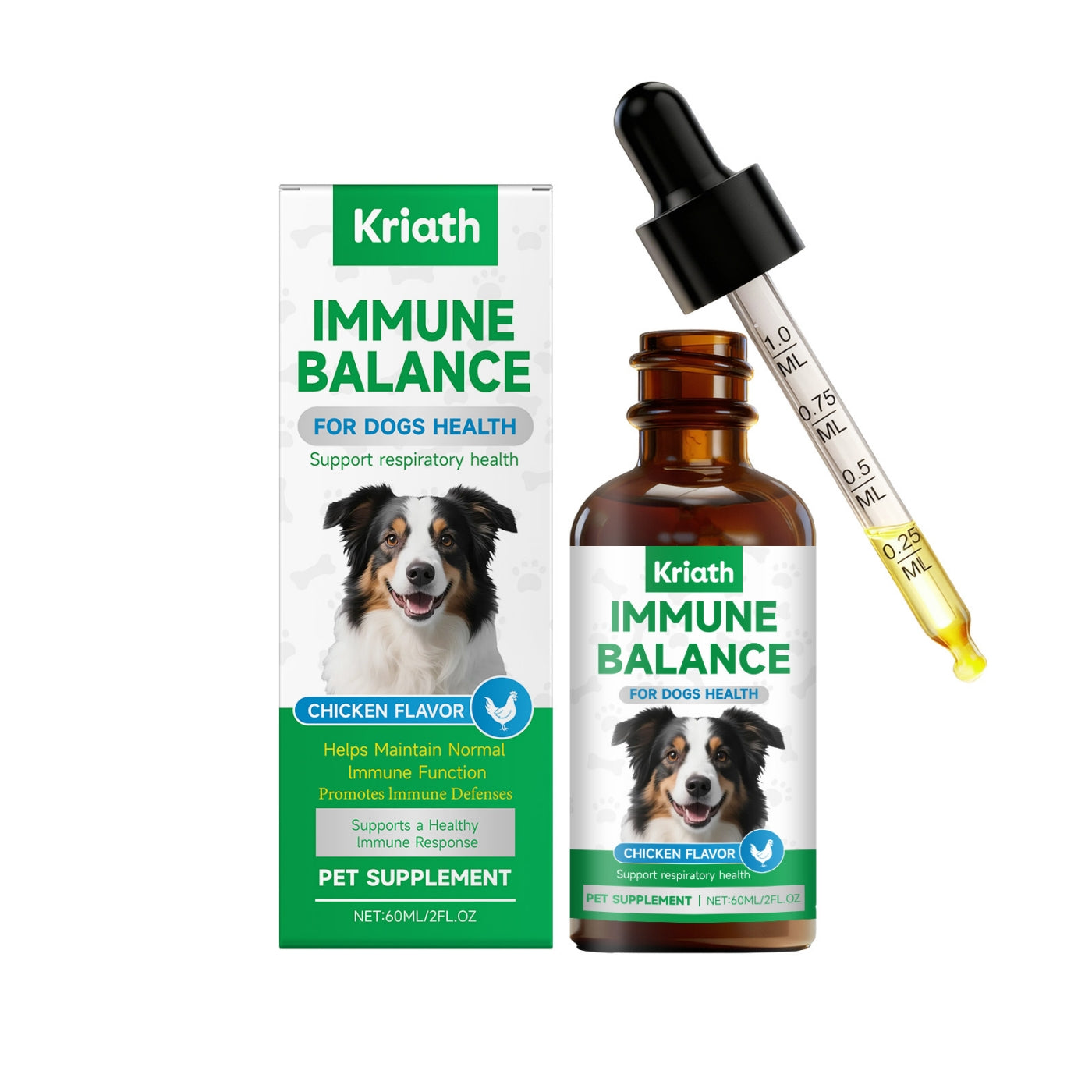 HKM-8089021 Immune Support Herbal Drops for Dogs with Cranberry, Echinacea, and Oregano Extract
