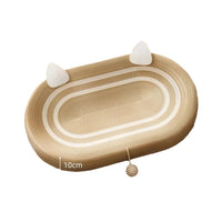 HKM-8089149 Oversized Cat Scratch Board Nest with Thickened Sisal Cushion and Flap Ears