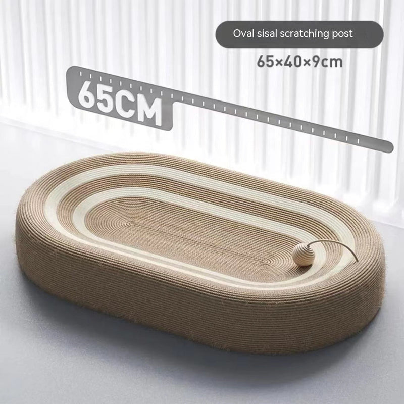 HKM-8089149 Oversized Cat Scratch Board Nest with Thickened Sisal Cushion and Flap Ears
