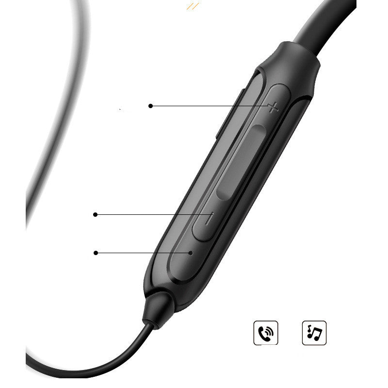 HKM-808979 Wireless Neckband Bluetooth Headset for Sports and Running - Binaural Stereo Sound with Call Function