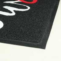 HKM-8090813 Solid Color PVC Loop Door Entry Mat - Rectangle Household Floor Mat (Black, Gray, Welcome)