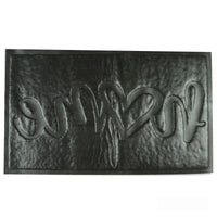 HKM-8090813 Solid Color PVC Loop Door Entry Mat - Rectangle Household Floor Mat (Black, Gray, Welcome)