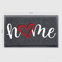 HKM-8090813 Solid Color PVC Loop Door Entry Mat - Rectangle Household Floor Mat (Black, Gray, Welcome)