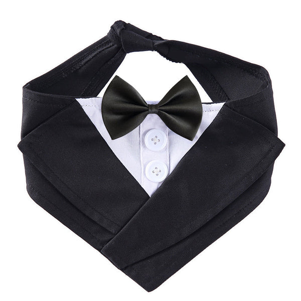 HKM-8091197 Stylish Dog Bow Tie Bib, Adjustable Neck Size in Red, Wine Red, and Black