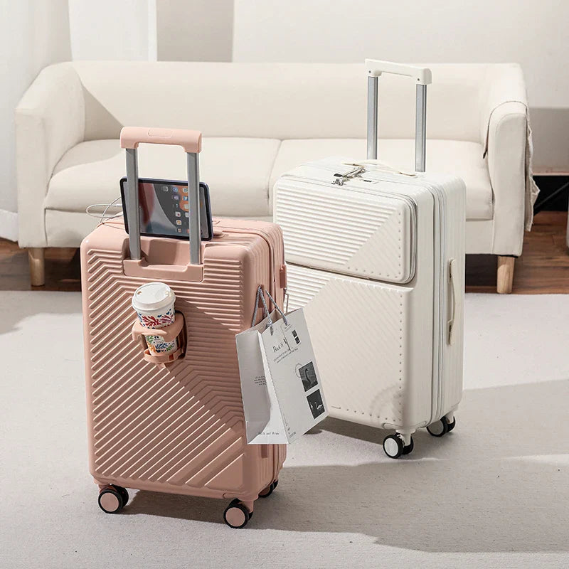 HKM-809171 Kids Ride-On Trolley Suitcase - Travel Luggage with Cabin Design for Children