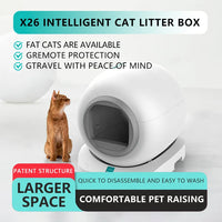 HKM-809235 Smart Self-Cleaning Cat Litter Box for Easy Maintenance - Compatible For Multiple Cats, 9L Capacity