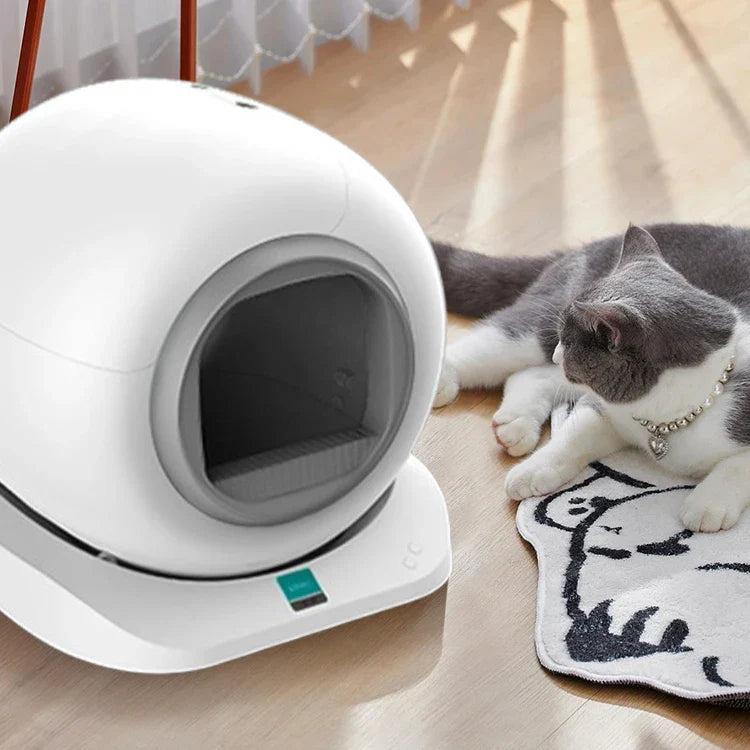HKM-809235 Smart Self-Cleaning Cat Litter Box for Easy Maintenance - Compatible For Multiple Cats, 9L Capacity