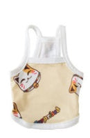 HKM-8095293 Cute Dinosaur and Cat Print Pet Vest for Dogs and Cats - Jersey Material, Multiple Sizes Available