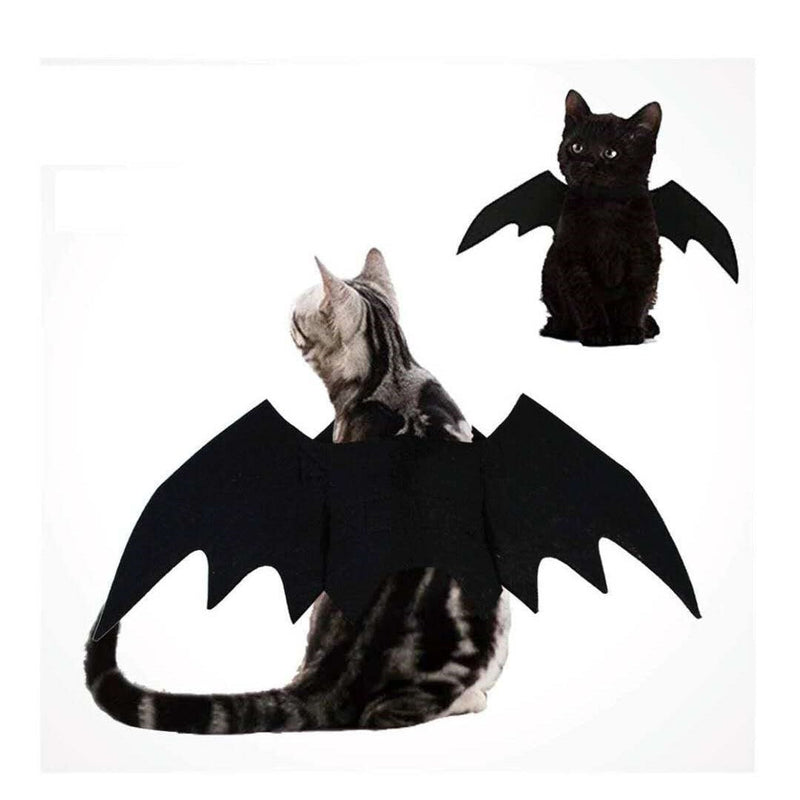 HKM-809555 Halloween Black Felt Bat Wings for Pet Decoration, 45x16cm