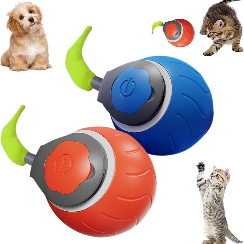 HKM-809555 Speedy Tail Cat Toy,Interactive Cat Toy For Indoor Cats,Cat Ball Toy,Interactive Cat Toy Ball,Two Speed Adjustment,USB Rechargeable
