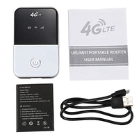 HKM-809619 4G Portable Wireless Router with SIM Card Slot, 150Mbps Wi-Fi, White Plastic, USB Interface, Ideal for Home Use