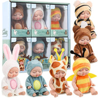 HKM-809619 Interactive Mini Bionic Doll Set - Cute PVC Cartoon Baby Dolls for Kids