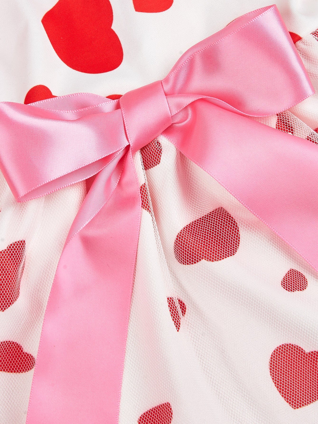 HKM-8096317 Love-Themed Full Printed Dress for Dogs and Cats in White and Black