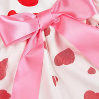 HKM-8096317 Love-Themed Full Printed Dress for Dogs and Cats in White and Black