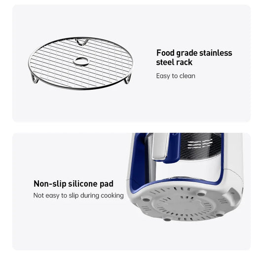 HKM-809683 Intelligent Oilless Air Fryer with Multi-functional Glass Design and Visible Cooking Chamber