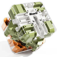HKM-809747 2-in-1 3D Maze Magic Cube Stress Relief Fidget Toy for Kids - Multi-Color Labyrinth Puzzle