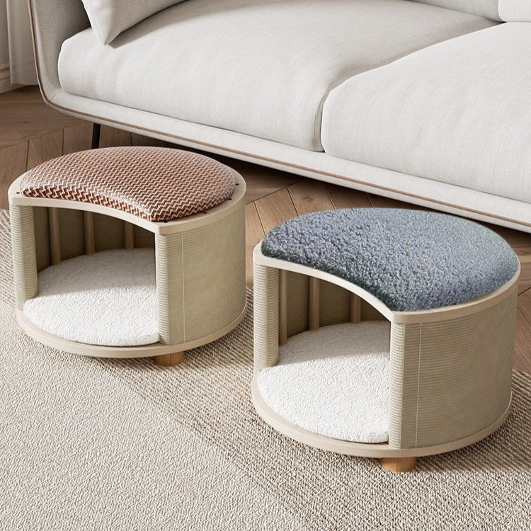 HKM-809747 Solid Wood Cat Nest with Upgraded Summer and Four Seasons Cushions