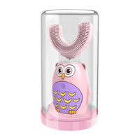 HKM-809811 U-Shaped Electric Toothbrush for Kids with Ultrasonic Technology - USB Rechargeable, Touch Control, Available in Multiple Colors