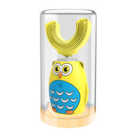 HKM-809811 U-Shaped Electric Toothbrush for Kids with Ultrasonic Technology - USB Rechargeable, Touch Control, Available in Multiple Colors