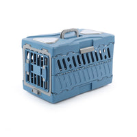 HKM-8098365 Portable Pet Flight Case - Folding Design, Hard PP Material, Small & Large Sizes in Van Gogh Gold and Far Peak Blue