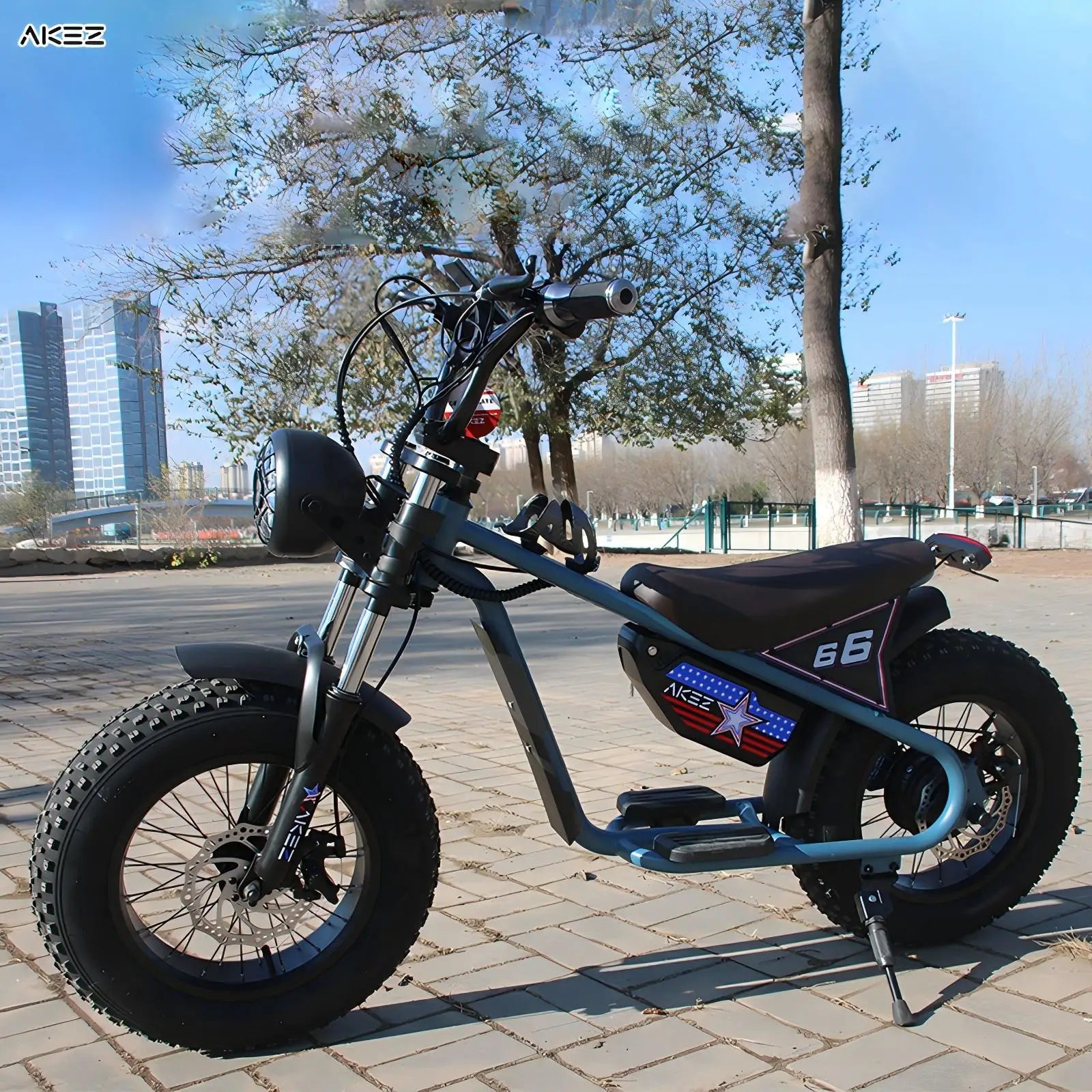 HKM-809875 16 Inch Electric City Bike for Kids with 350W Motor and Lithium Battery, Lightweight Mountain Hybrid Bicycle