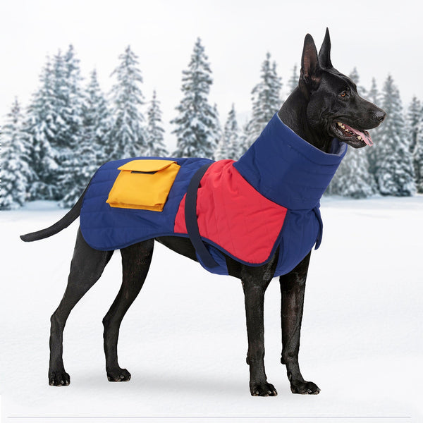 HKM-8099133 Thickened Winter Coat for Dogs - Warm Padded Cotton Jacket in Multiple Colors and Sizes