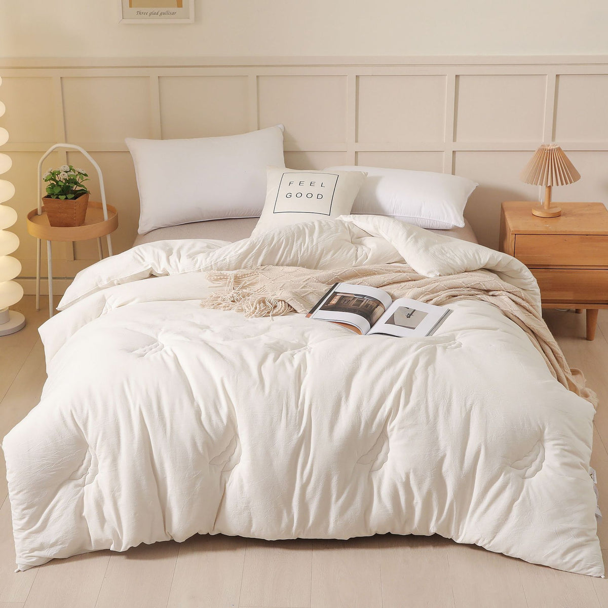HKM-809939 Soybean Fiber Pure Cotton Quilt - All Season Comfort, Multiple Sizes Available