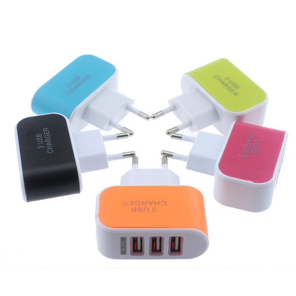 HKM-810003 Travel USB Charger - Plastic Mobile Phone Extension Charger, 220V Input, 5V Output, 1000mA Charging Current