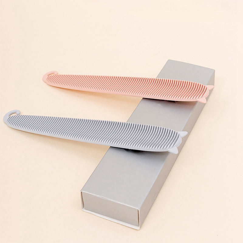 HKM-8100285 Durable Dual-Purpose Pet Comb for Cats with Simulated Cat Tongue Design in Pink and Grey