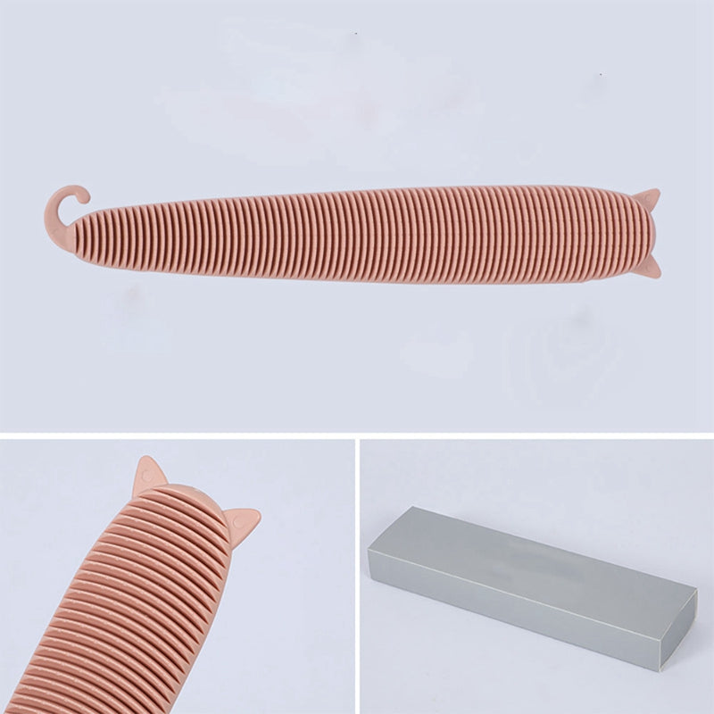 HKM-8100285 Durable Dual-Purpose Pet Comb for Cats with Simulated Cat Tongue Design in Pink and Grey