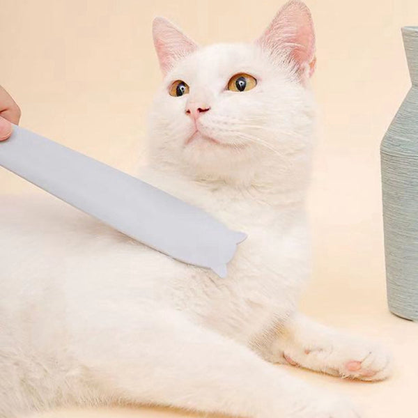 HKM-8100285 Durable Dual-Purpose Pet Comb for Cats with Simulated Cat Tongue Design in Pink and Grey