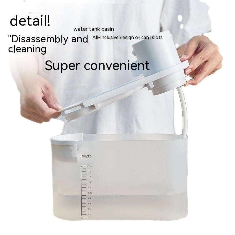 HKM-8100541 Smart Wireless Rechargeable Pet Water Dispenser with 2000ml Capacity and Filters