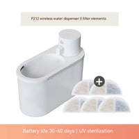 HKM-8100541 Smart Wireless Rechargeable Pet Water Dispenser with 2000ml Capacity and Filters