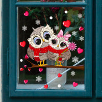 HKM-810067 Cute Cartoon Owl Wall Sticker for Home Decoration - PVC Static Design
